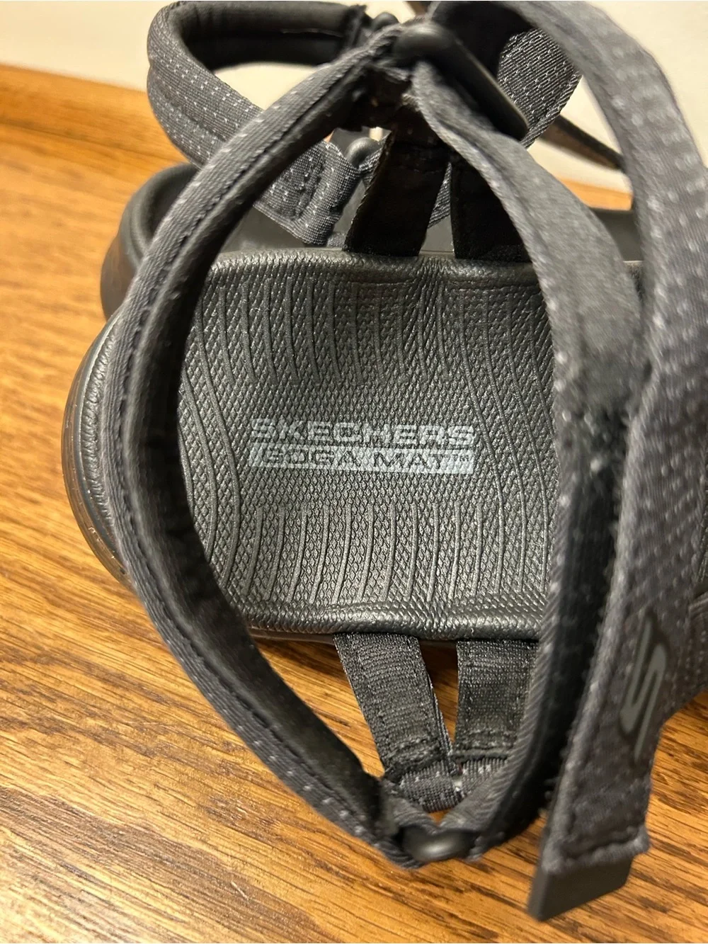 Skechers Black Goga Mat Strappy Sport Sandals